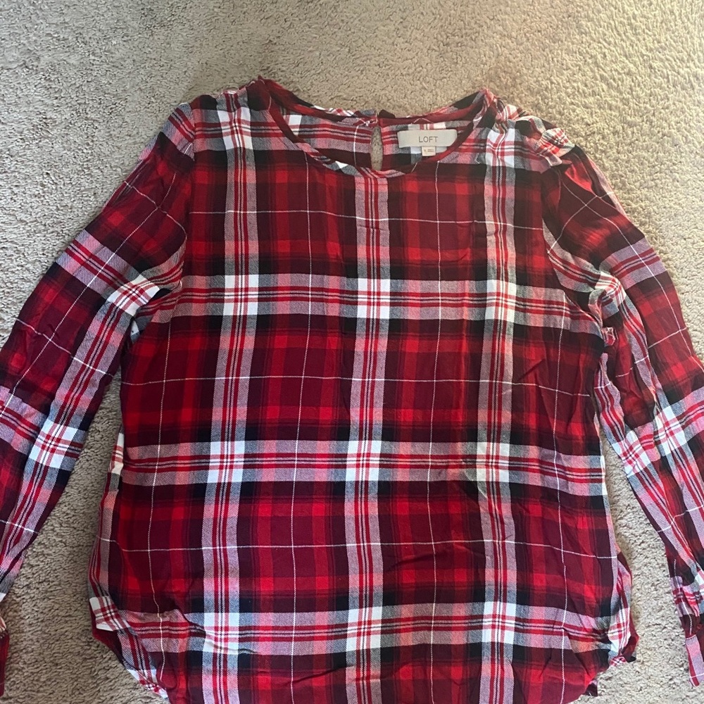 Loft Plaid top